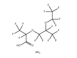 Propanoic acid, 2,3,3,3-tetrafluoro-2-[1,1,2,3,3,3-hexafluoro-2-(1,1,2,2,2-pentafluoroethoxy)propoxy]-, ammonium salt (1:1)